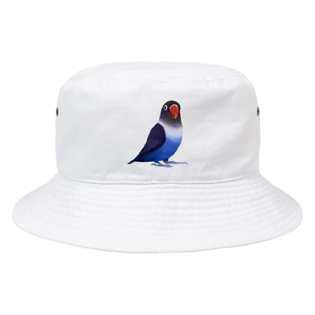 まめるりはことりのボタンインコ　おすましコバルトブルー【まめるりはことり】 Bucket Hat