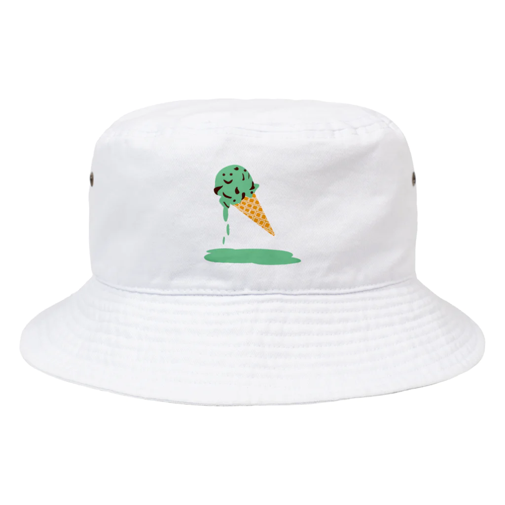 琥珀色に咲く花のチョコミントチョコちゃん Bucket Hat