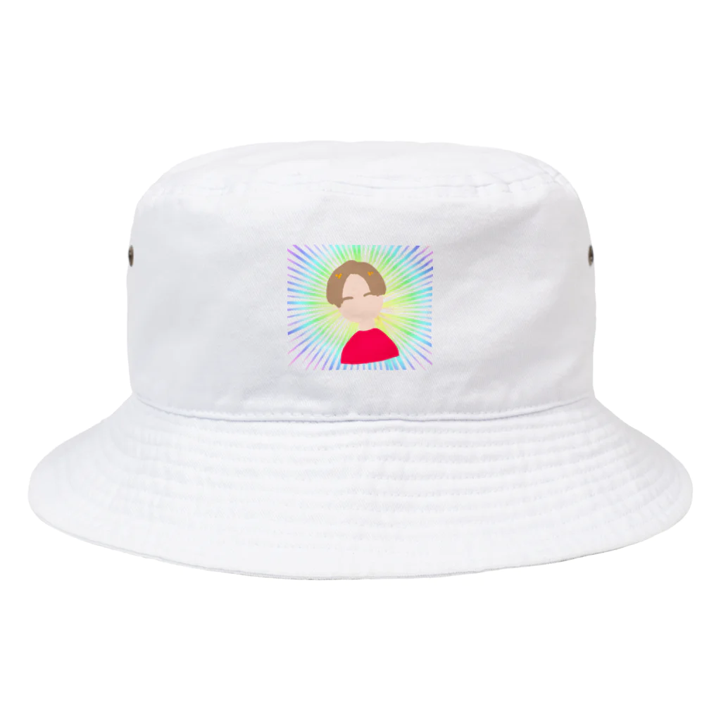 emononのはじけとぶ笑顔の真ん中分けくん Bucket Hat