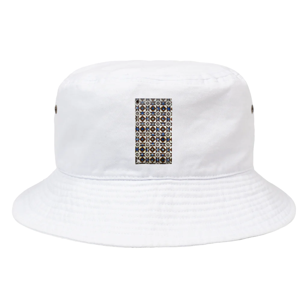 augustのタイル〈ブルー✖️ブラウン〉 Bucket Hat