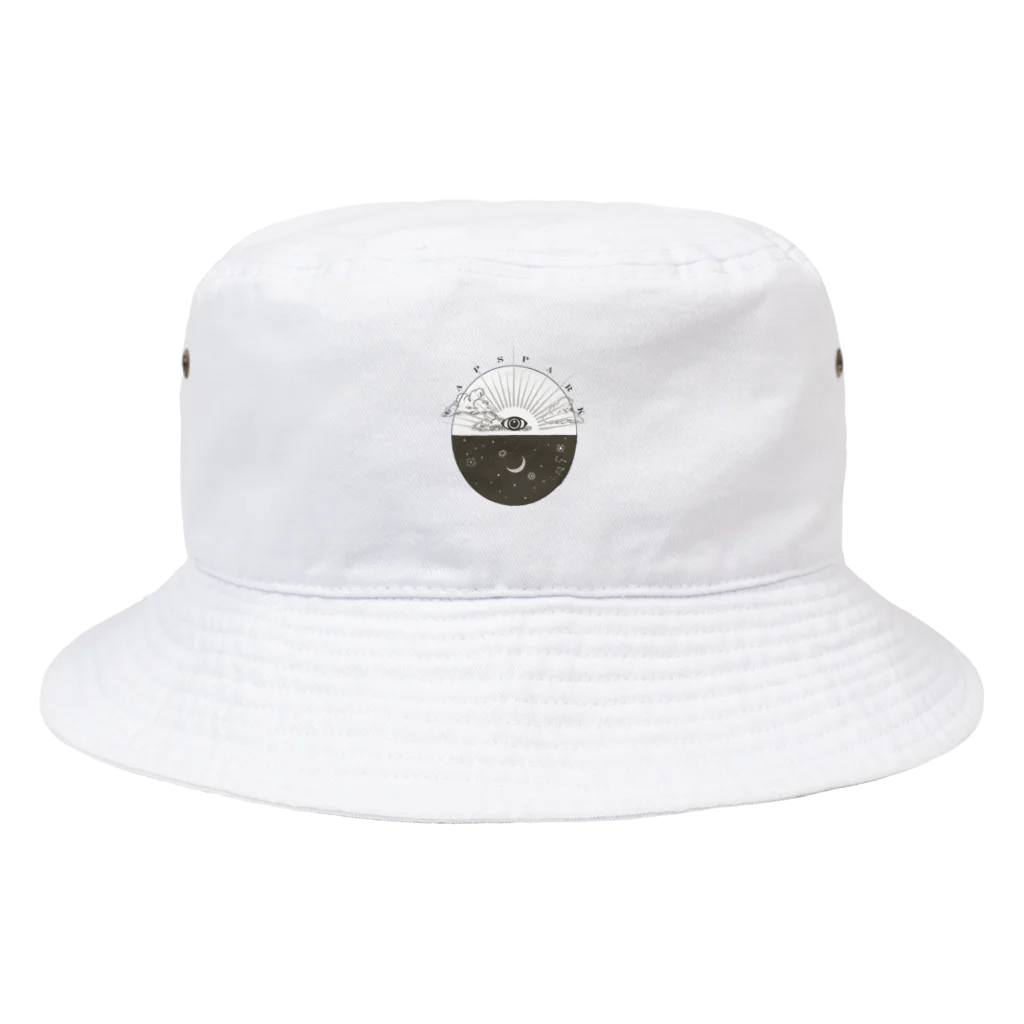 CapsparkのCapspark  万物を照らす光 Grey Bucket Hat