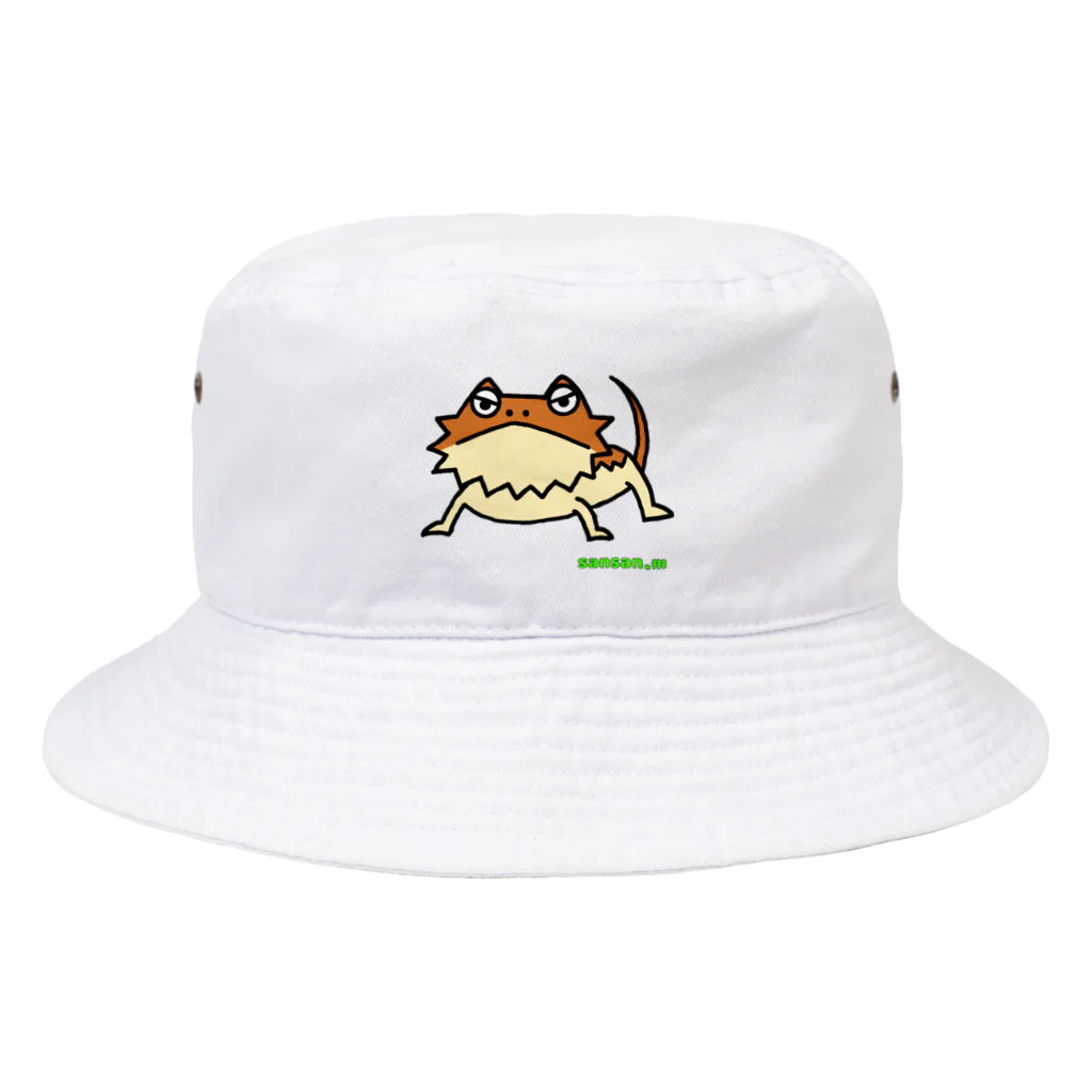 sansan-shopのふとあごのひげとかげ Bucket Hat