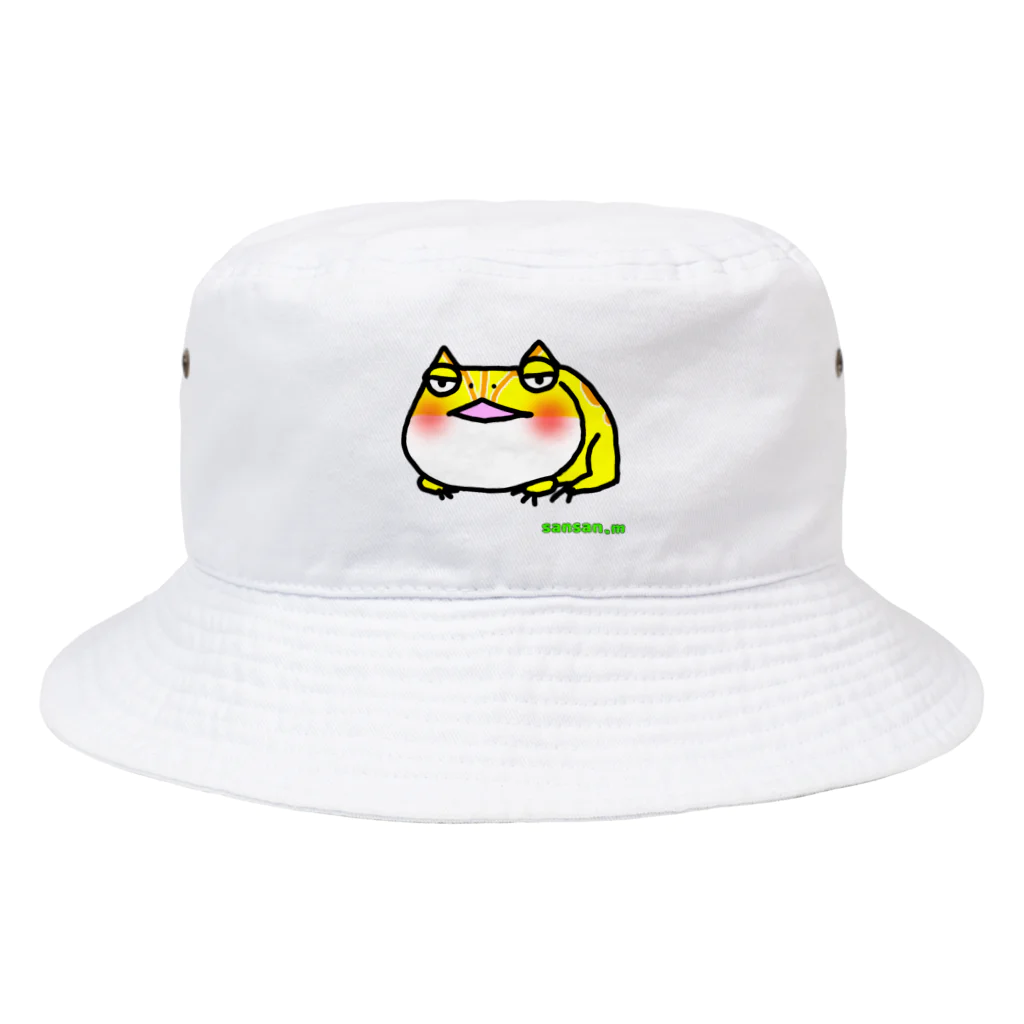 sansan-shopのくらんうぇるのつのがえる Bucket Hat