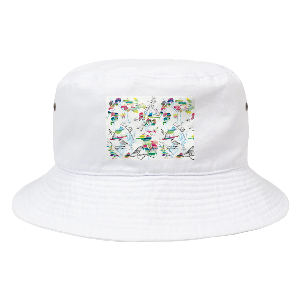 KAERUCAFE SHOPの野鳥 Bucket Hat