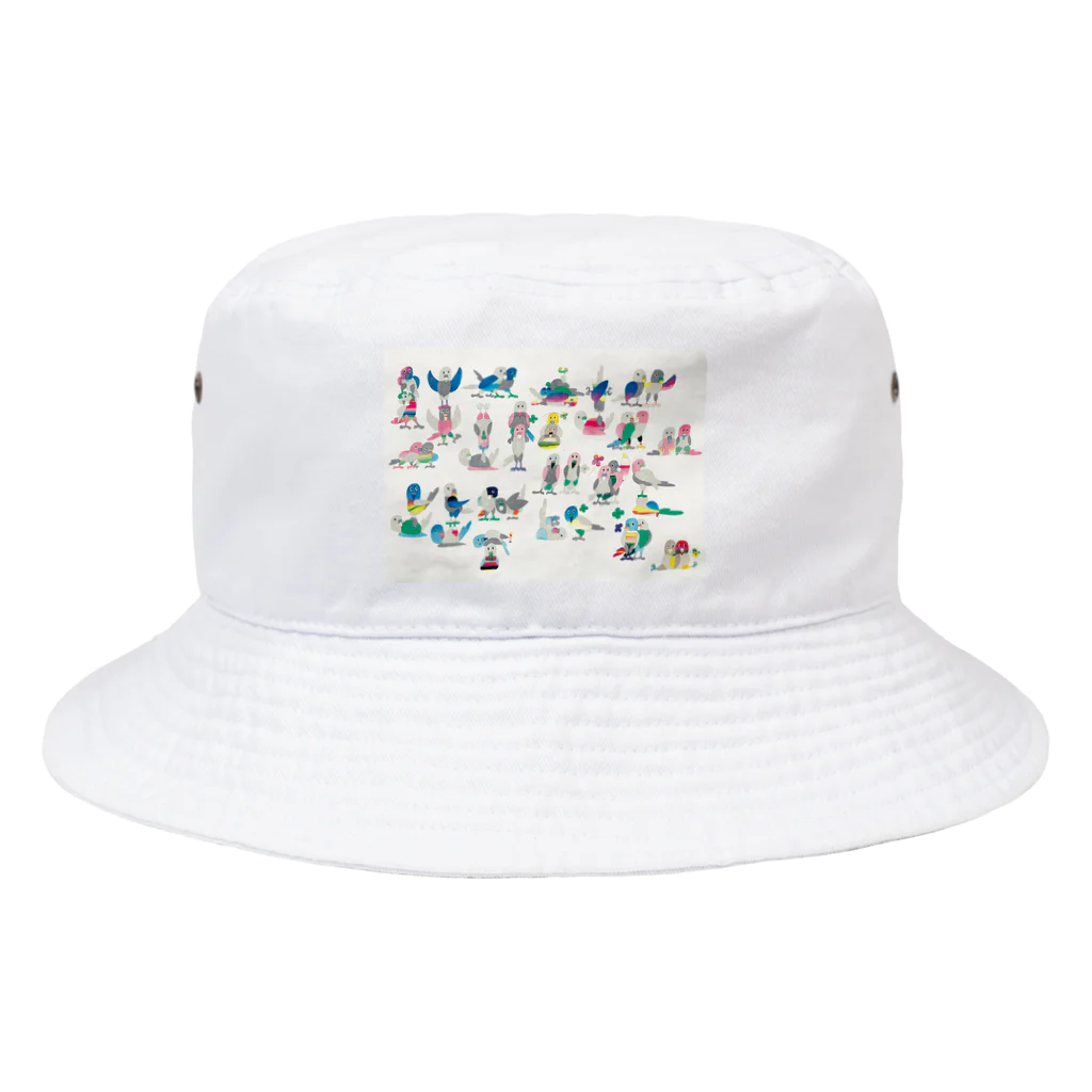 KAERUCAFE SHOPのとり Bucket Hat