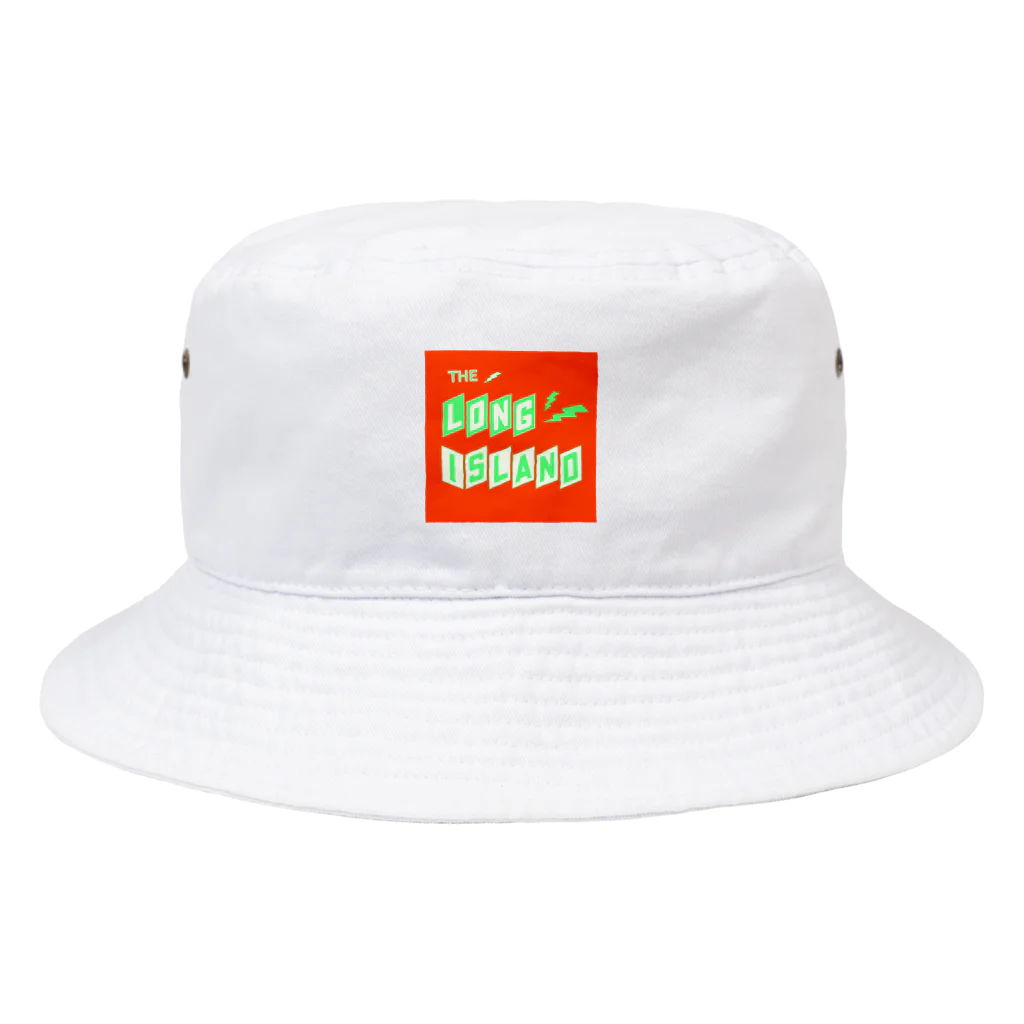 ザ ロングアイランド アパレルの平行四辺形デザイン　グリーン×ホワイト×オレンジ Bucket Hat