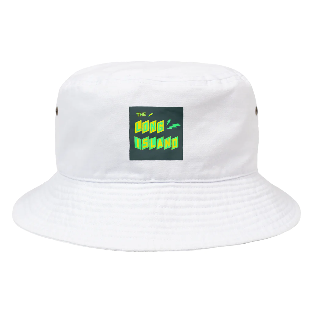 ザ ロングアイランド アパレルの平行四辺形デザイン イエロー×グリーン×チャコール Bucket Hat