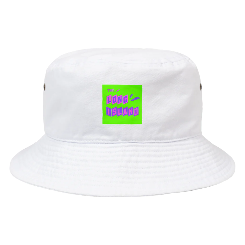 ザ ロングアイランド アパレルの平行四辺形デザイン パープル×ピンク×グリーン Bucket Hat