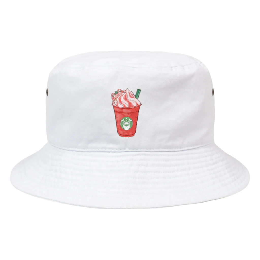 引田玲雄 / Reo Hikitaのイチゴフラペチーノガエル Bucket Hat