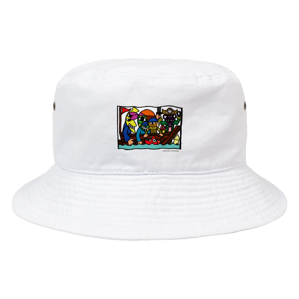 吉田圭佑アート事務所の海賊船フルーツモンスター Bucket Hat