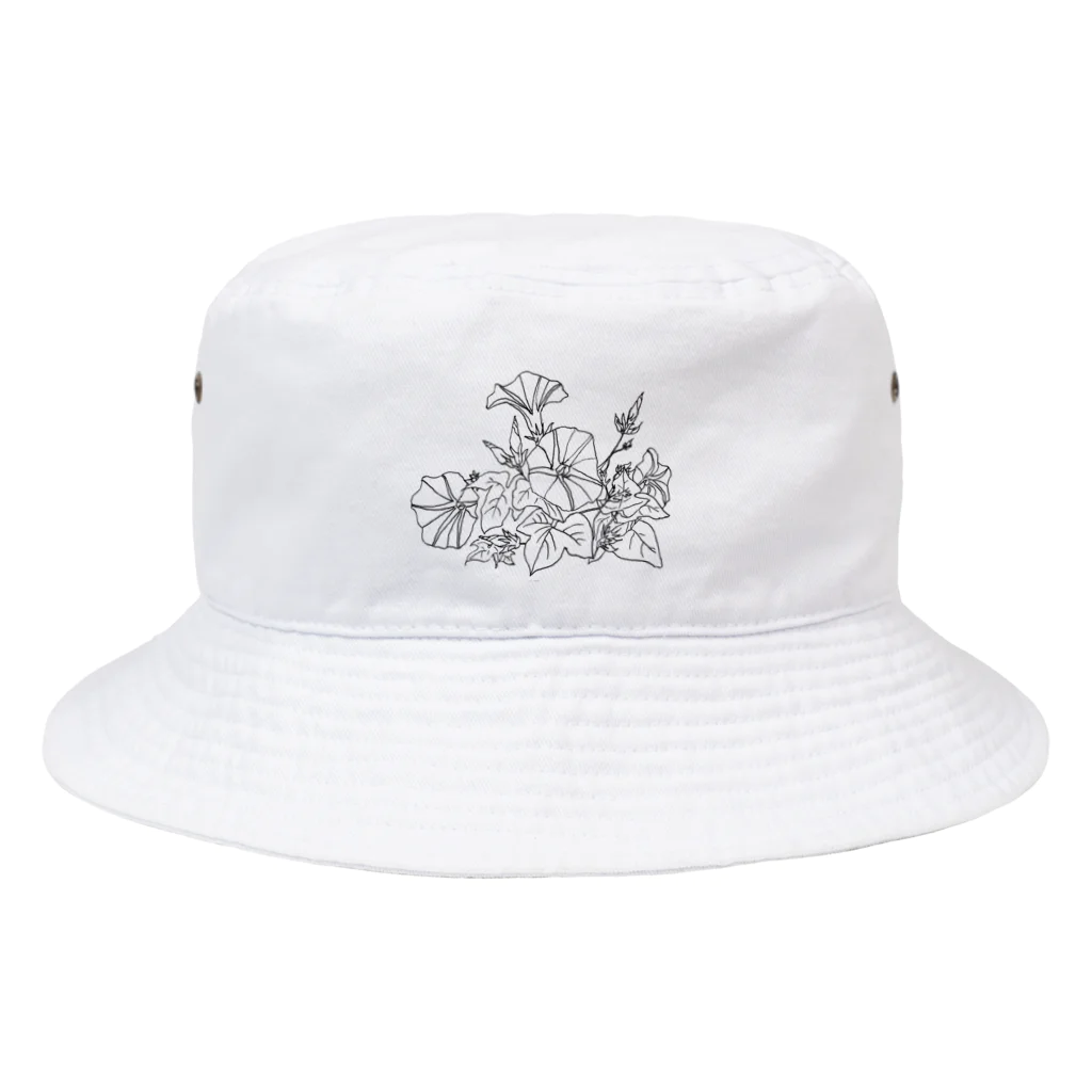 気ままに創作　よろず堂のあさがお　モノクロ Bucket Hat