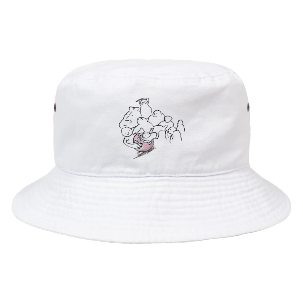 🍩tarojiro(たろじろ) shop🍩の胴上げ危ないからバランスボール敷く Bucket Hat