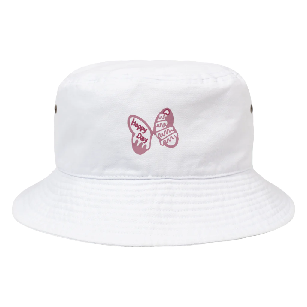 romantic mauveのromantic mauve strawberry cake 🎀 ribbon Bucket Hat