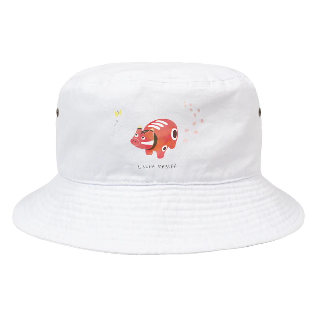 毎日ころりんの赤べこくんがウスラカスラ Bucket Hat