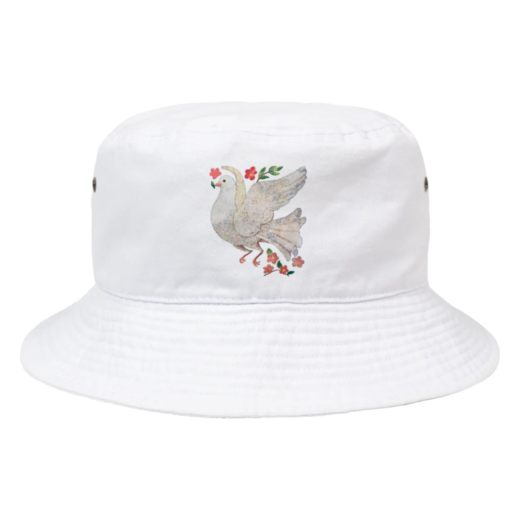 AKのしろい　とり　ハト Bucket Hat