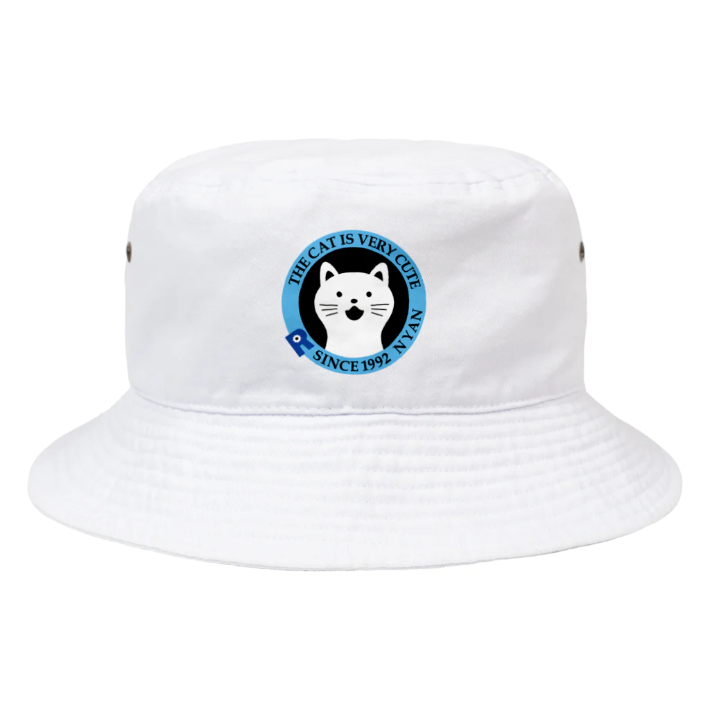 キッズポケットのシンプルにゃんにゃん（猫） Bucket Hat