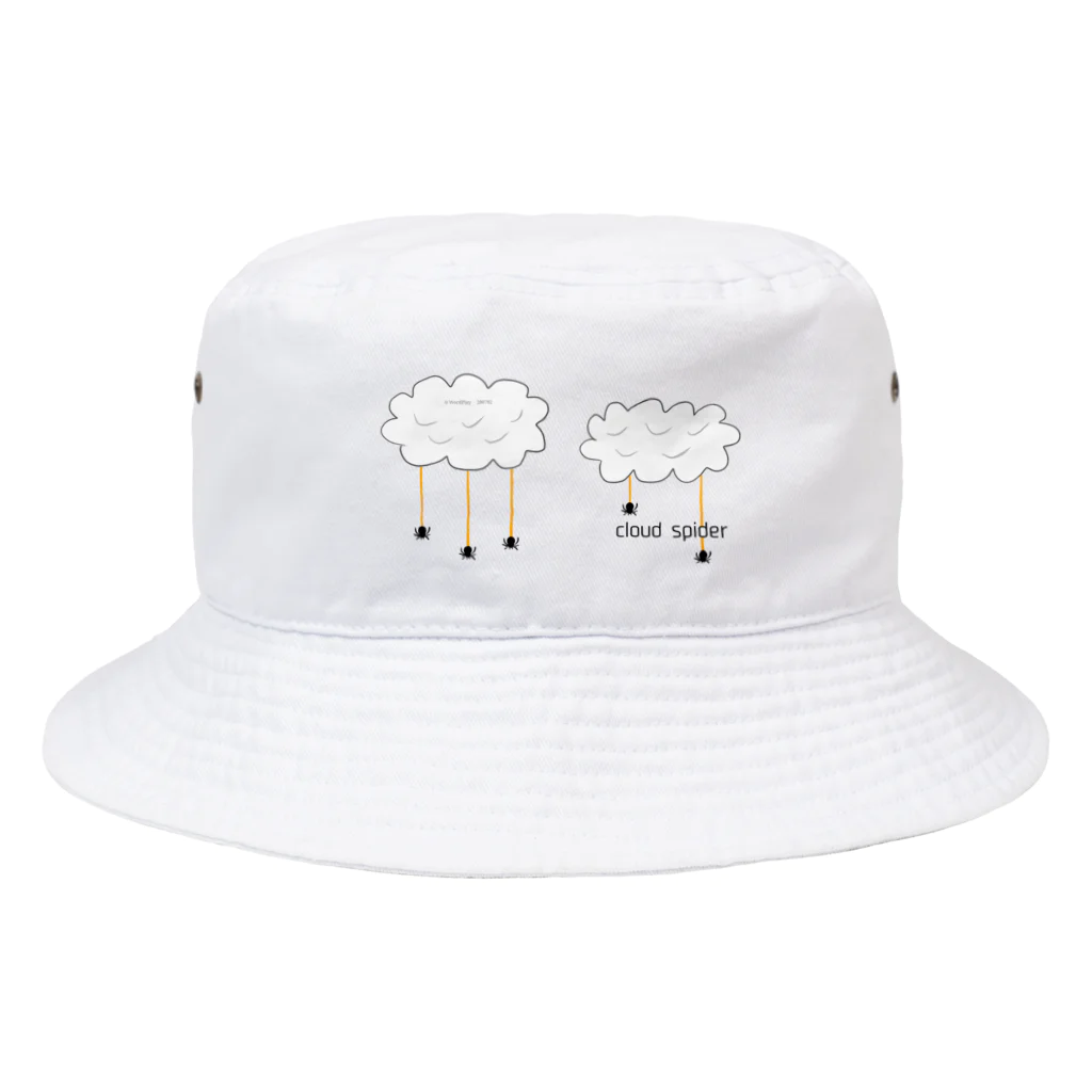 WordPlay 「言葉遊び」のcloud spider 「雲から蜘蛛」 Bucket Hat