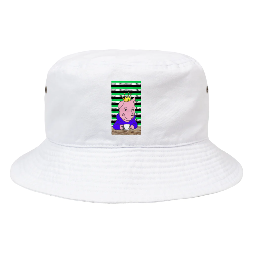 Mr.azzurroのコーヒーを楽しむ犬 Bucket Hat