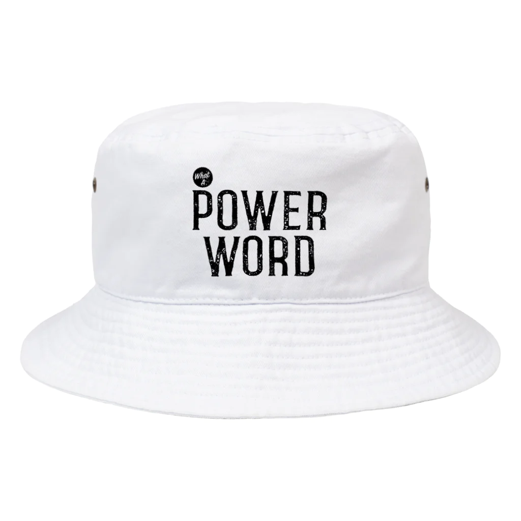 U.S.A.T.のパワーワード POWER WORD　【ブラック】 Bucket Hat