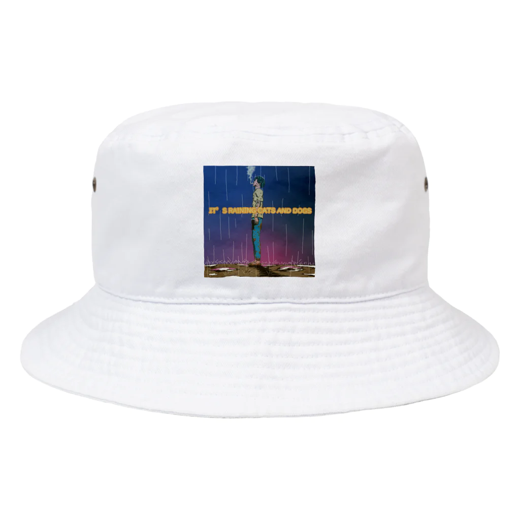 Agre...//のsmoking guy text版 Back print Bucket Hat