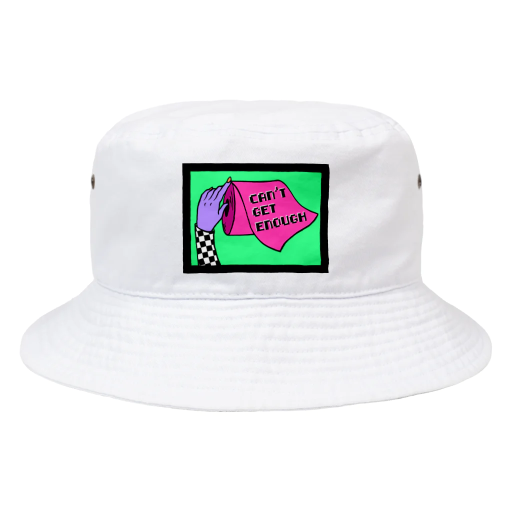 Mieko_KawasakiのCAN'T GET ENOUGH / GREEN トイレットペーパー　 Bucket Hat