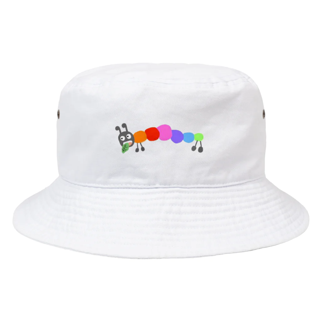 つちのこ工房のカラフルないもむし Bucket Hat