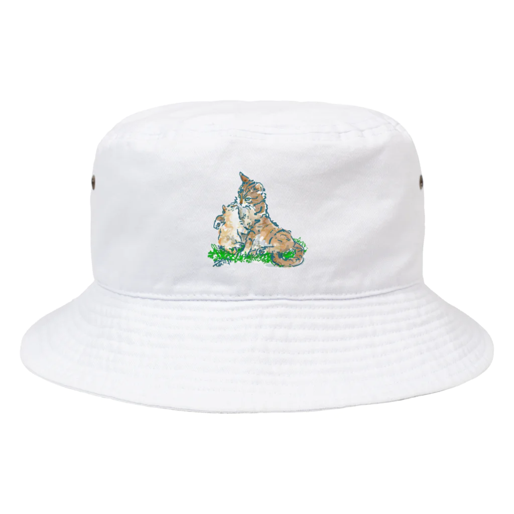 Atelir SOLEILの猫ちゃん 親子 Bucket Hat