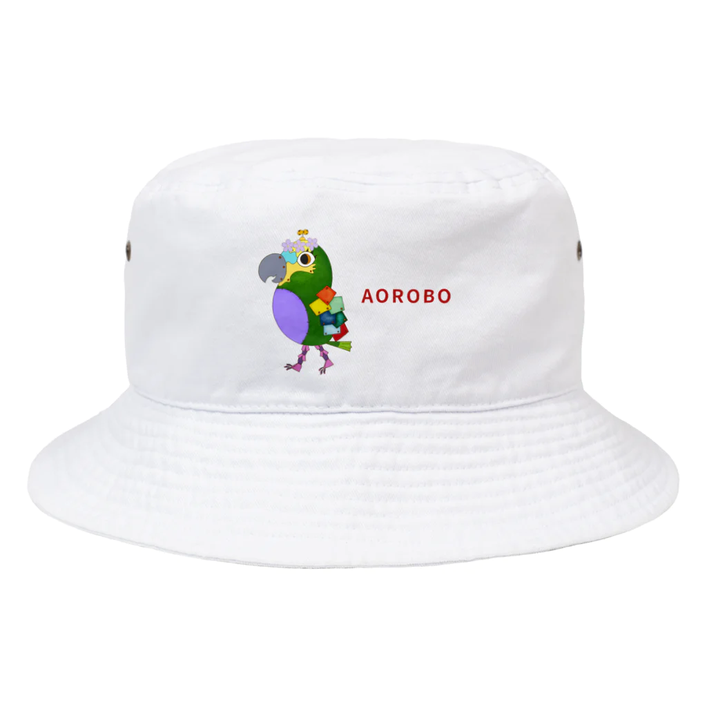 ねこぜや のROBOBO アオボウシインコ Bucket Hat