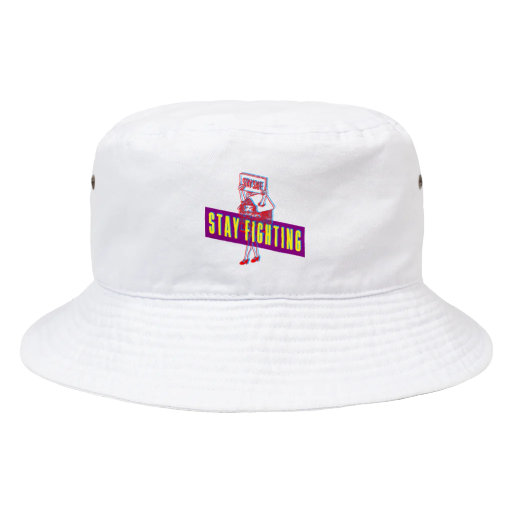 ＃STAYFIGHTING2 Online SnopのSTAY FIGHTING 2 WHITE Bucket Hat