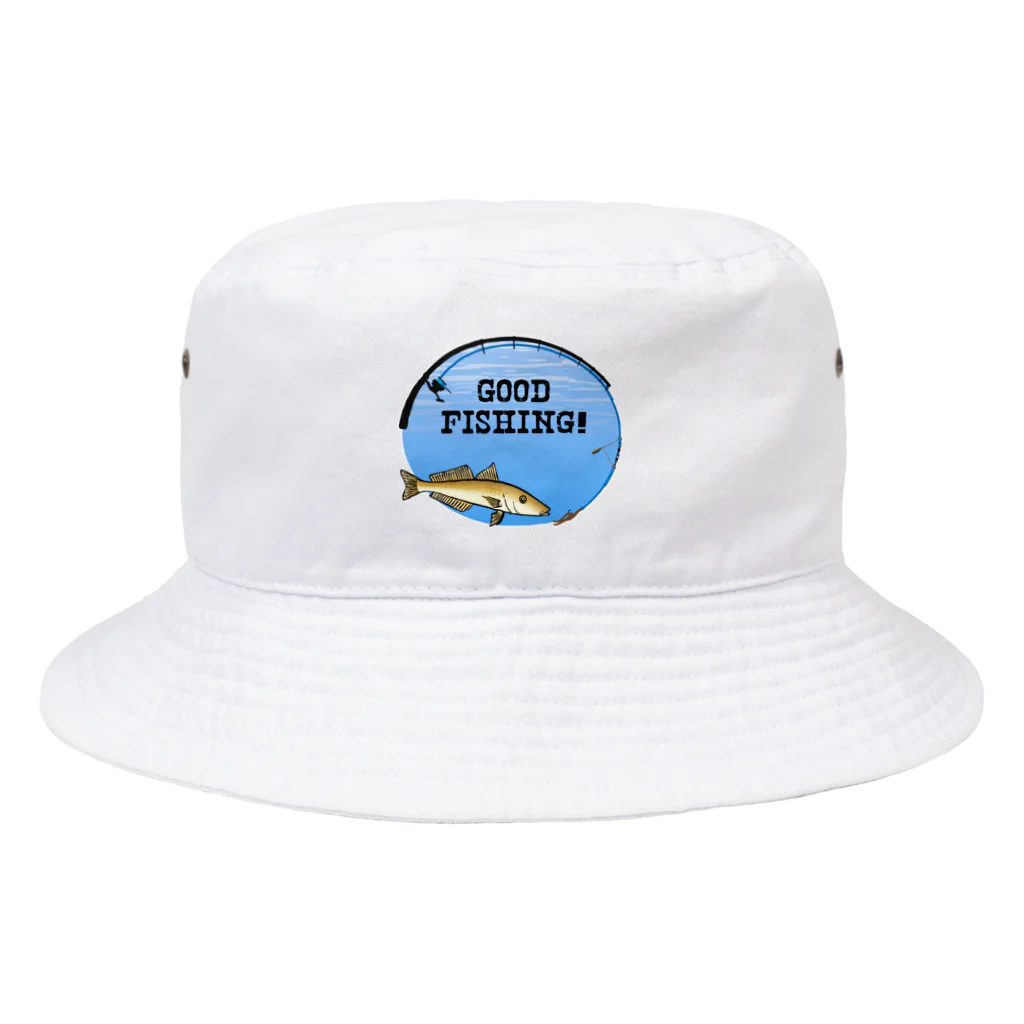 猫と釣り人のシロギス_1_C Bucket Hat