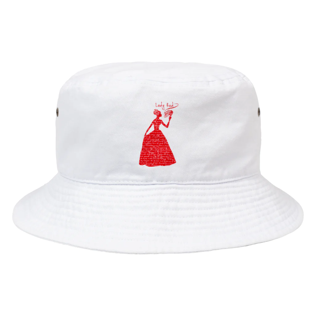 GraphicersのLady Red Bucket Hat