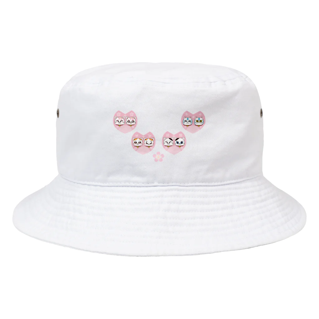 サクラねこショップのハートの桜 Bucket Hat