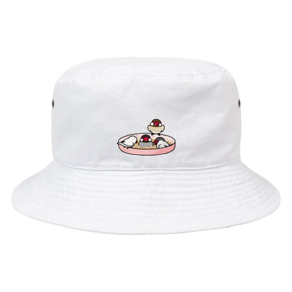 まめるりはことりのいつでもなかよし文鳥【まめるりはことり】 Bucket Hat