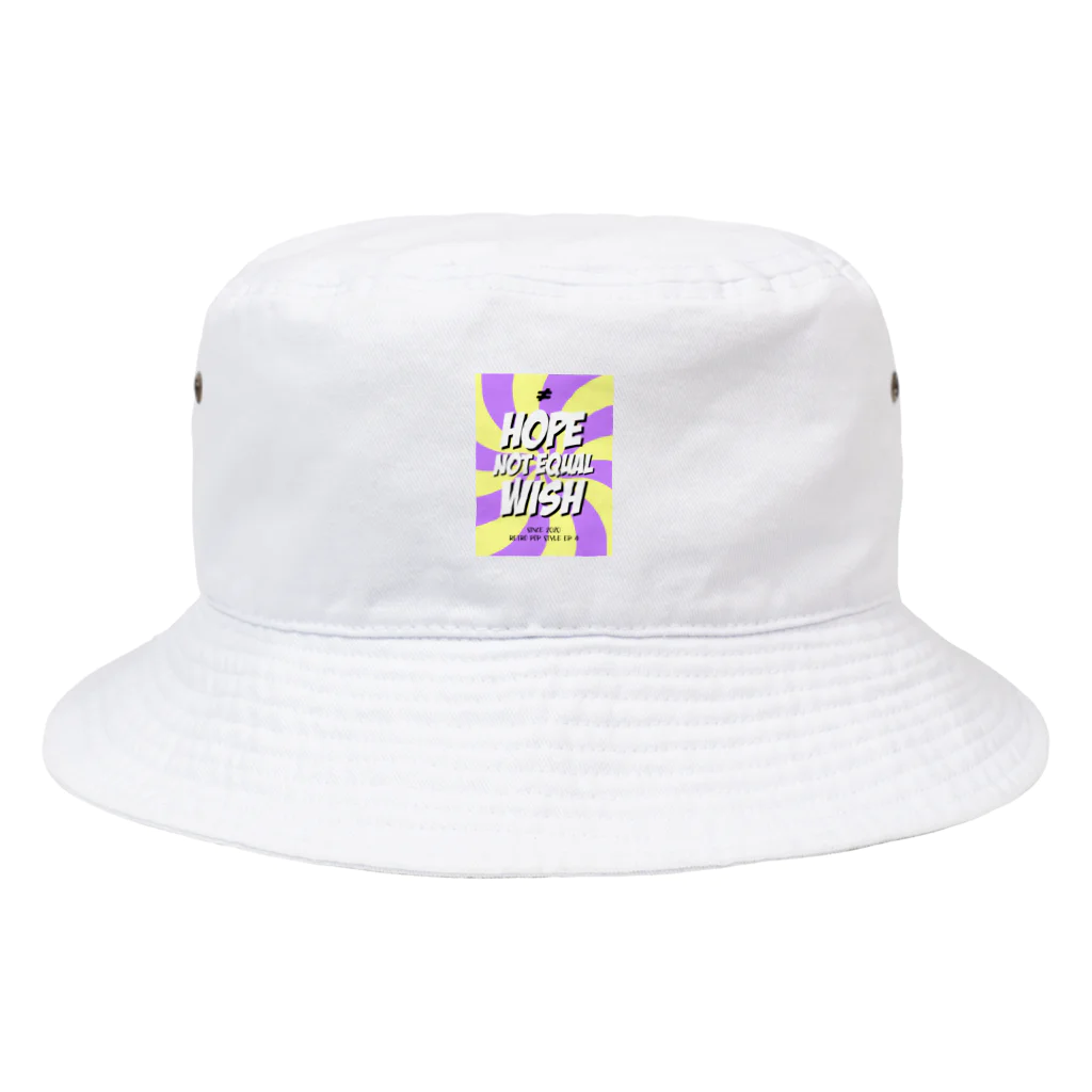HOPE NOT EQUAL WISHのretro pop style ep4 / yellow x purple Bucket Hat