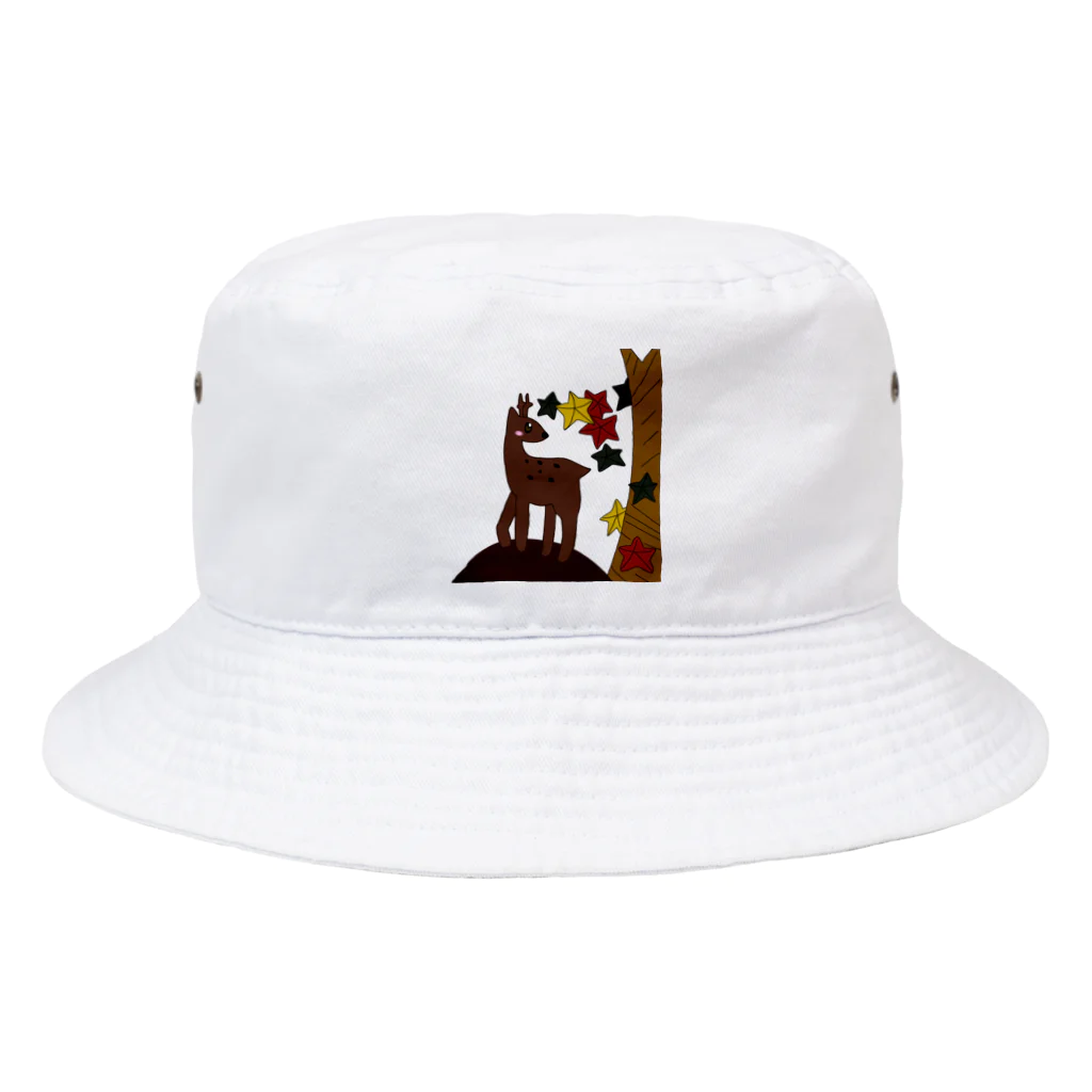 こんぺい工房の鹿と紅葉 Bucket Hat