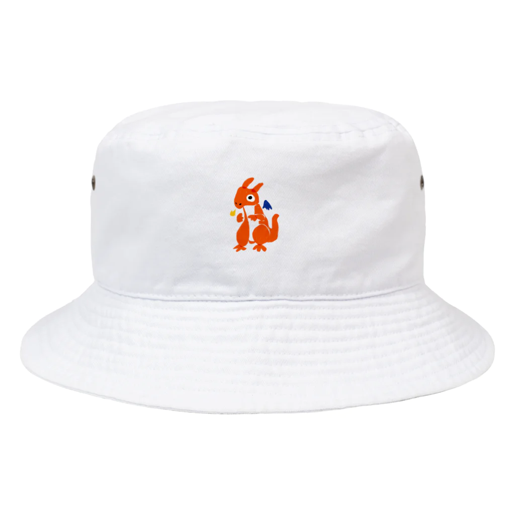 takeと助手のTシャツ屋さんのドラゴン赤 Bucket Hat