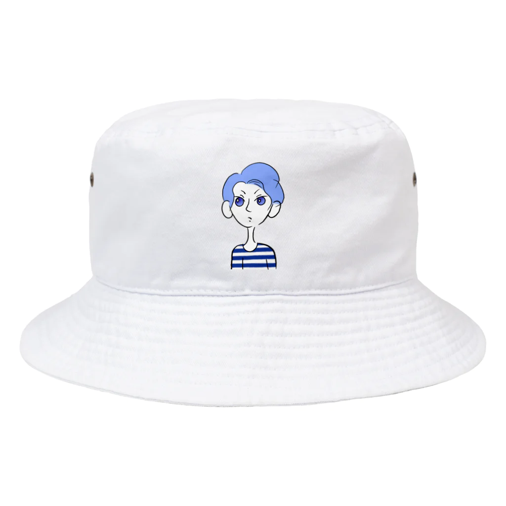 hsn_oのブルー Bucket Hat