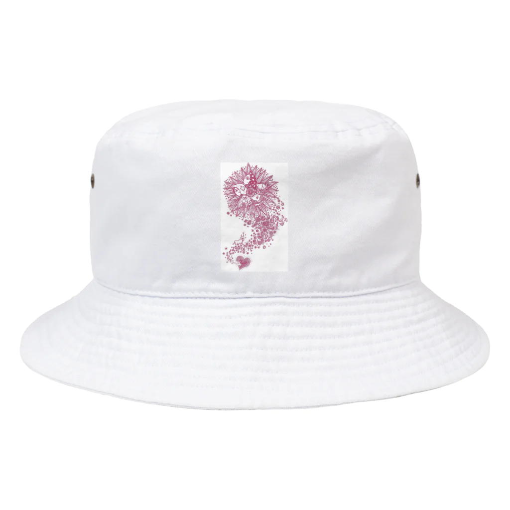 AYV2020のピンクのインドリヤちゃん Bucket Hat