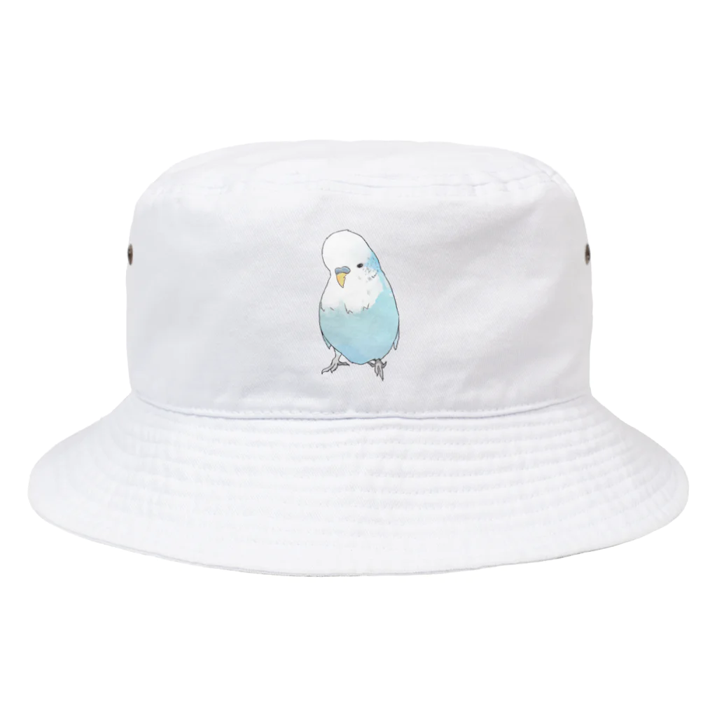 まめるりはことりの可愛いジャンボセキセイインコ【まめるりはことり】 Bucket Hat