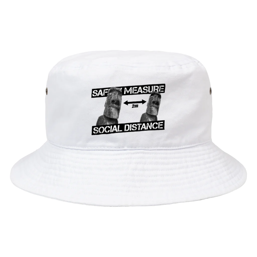 ウーロンさんの工房のソーシャルディスタンス(モアイ） Bucket Hat