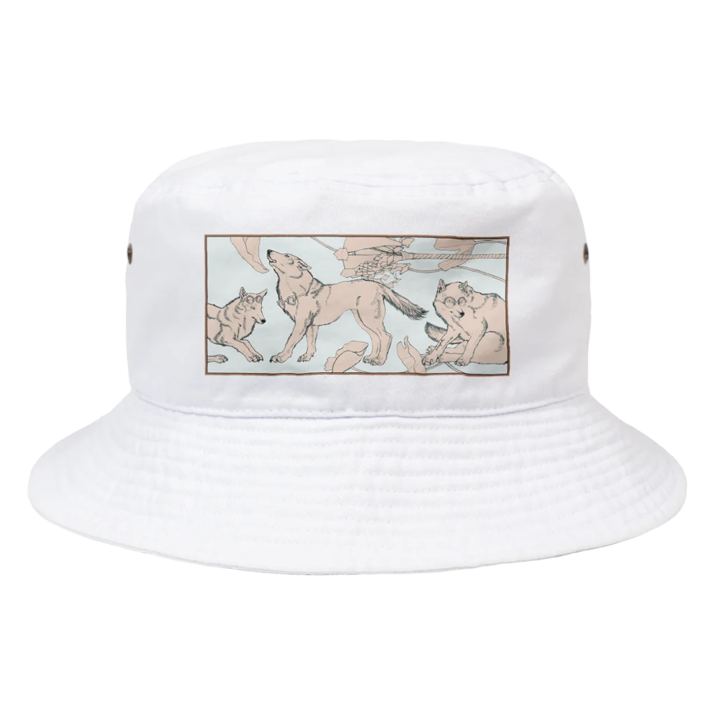 made blueの白盆 White August Bucket Hat