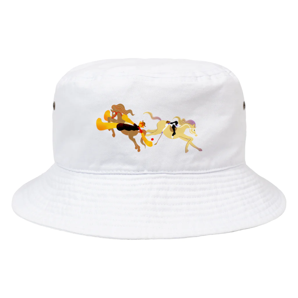 リラックスバッテリーの騎馬打球 Bucket Hat