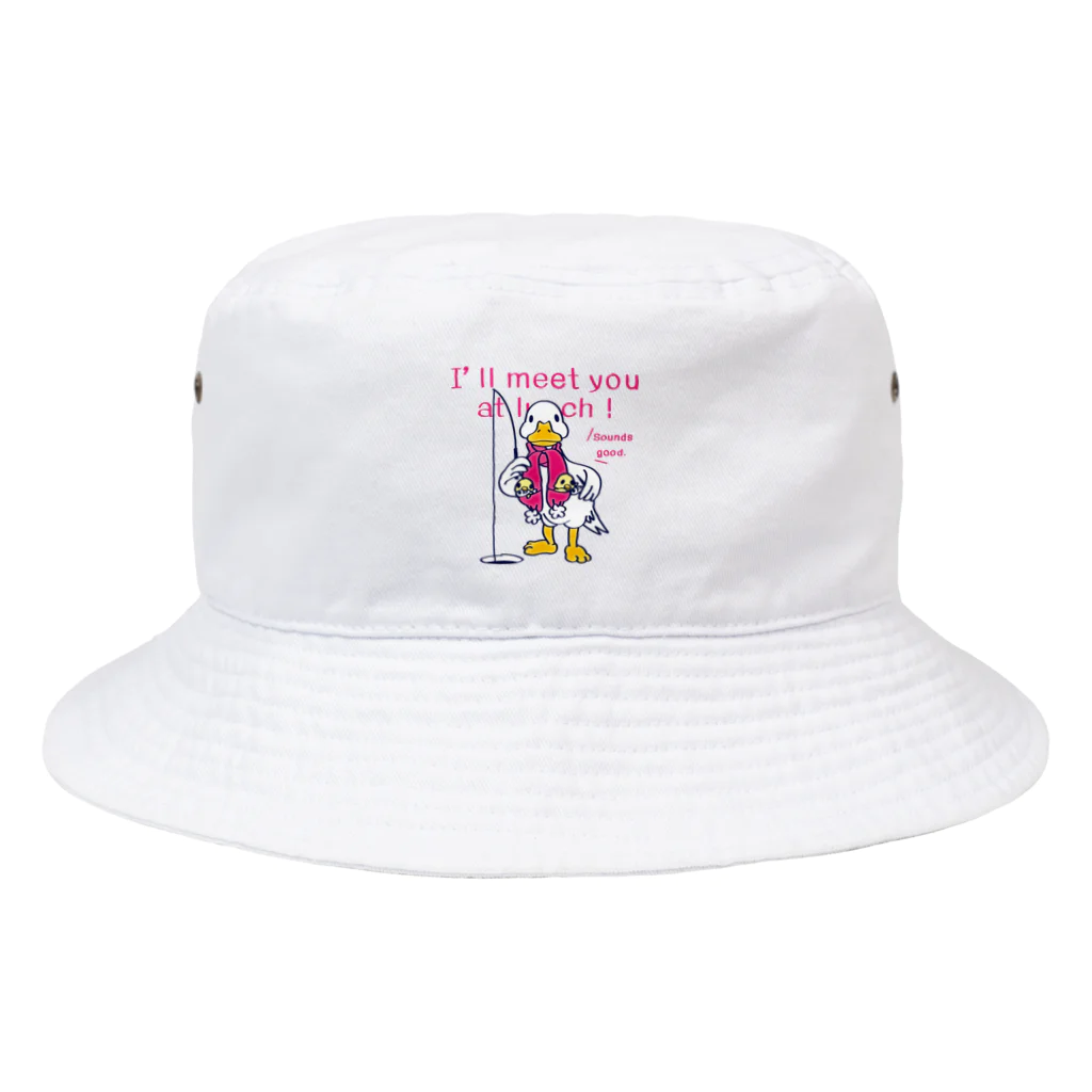 イラスト MONYAAT のCT76あひるのおひるさんのサカナ釣り Bucket Hat