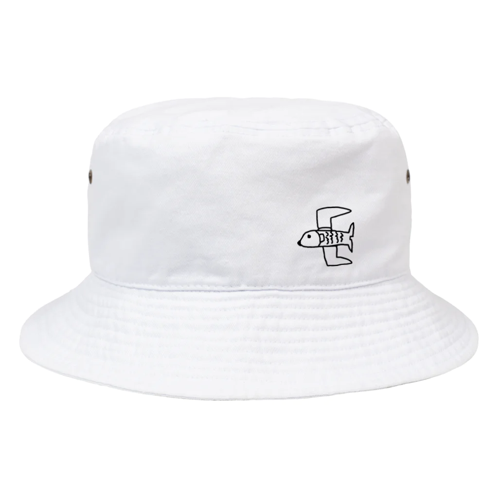 犬と猫と1日のさかなとりくん Bucket Hat