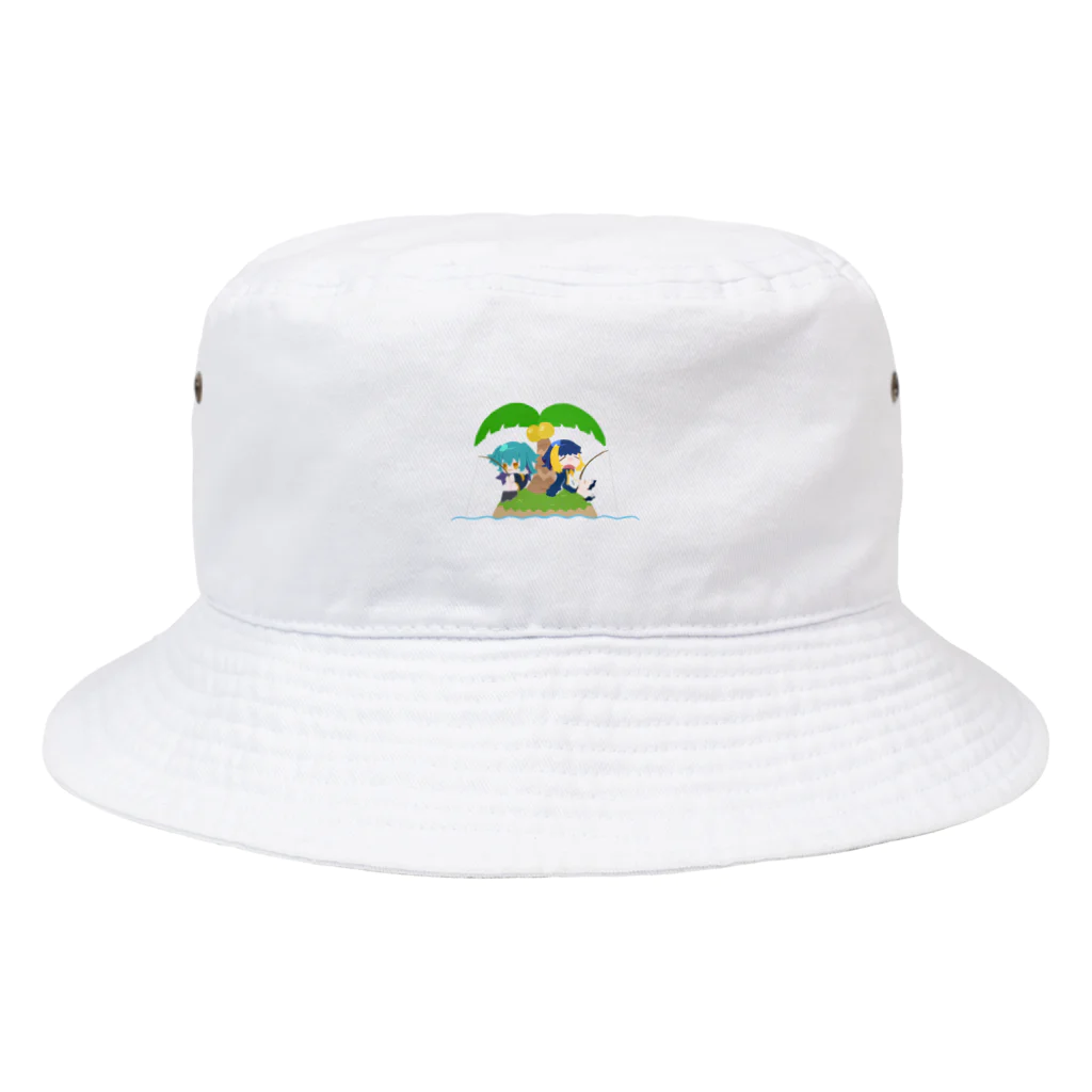 ジロとトビーとときどきなにかのバケットハット-釣り Bucket Hat