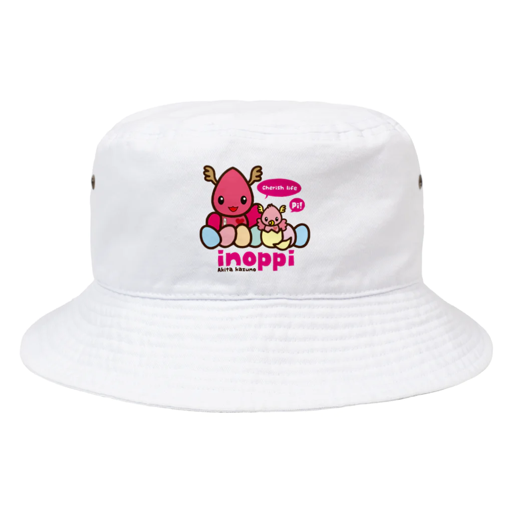ニャジロウショップSUZURI店のいのっぴ＆べびっぴ Bucket Hat