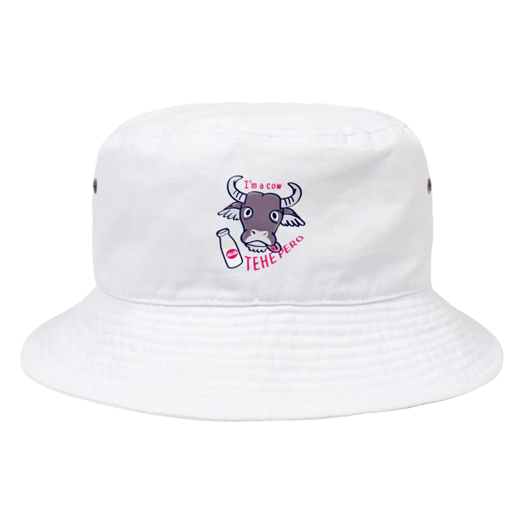 イラスト MONYAAT のテヘペロ水牛くん Bucket Hat