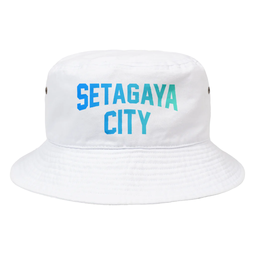 JIMOTOE Wear Local Japanの世田谷区 SETAGAYA CITY ロゴブルー Bucket Hat