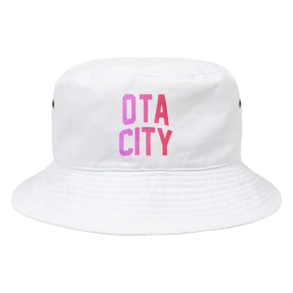 JIMOTOE Wear Local Japanの太田市 OTA CITY ロゴピンク Bucket Hat