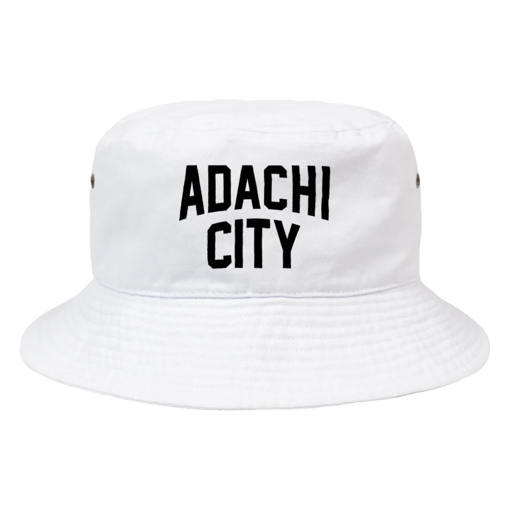 JIMOTOE Wear Local Japanの足立区 ADACHI CITY ロゴブラック　 Bucket Hat